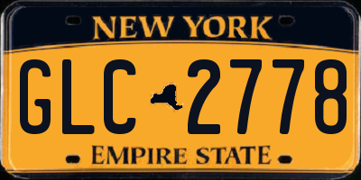 NY license plate GLC2778