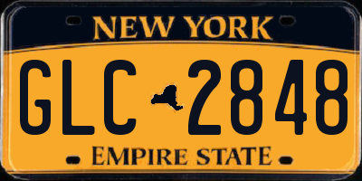 NY license plate GLC2848