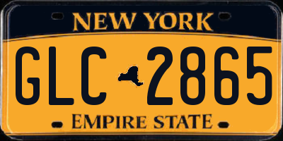 NY license plate GLC2865