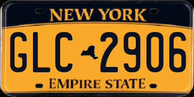 NY license plate GLC2906