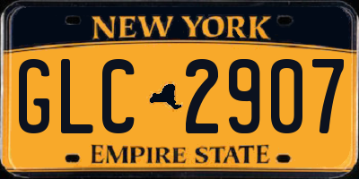 NY license plate GLC2907