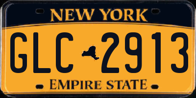 NY license plate GLC2913