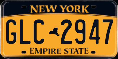 NY license plate GLC2947