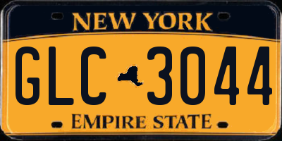 NY license plate GLC3044