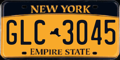 NY license plate GLC3045