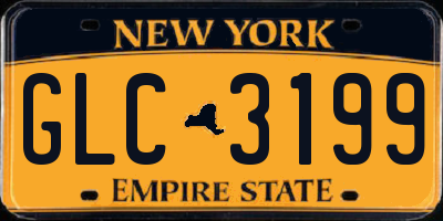 NY license plate GLC3199