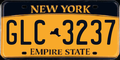 NY license plate GLC3237