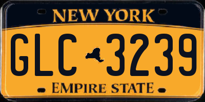 NY license plate GLC3239