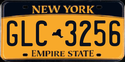 NY license plate GLC3256