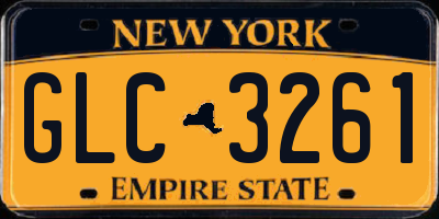 NY license plate GLC3261