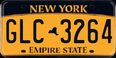 NY license plate GLC3264