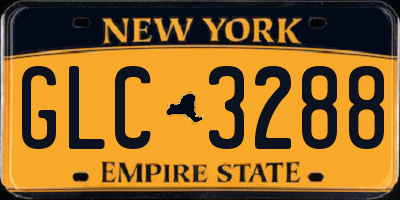 NY license plate GLC3288