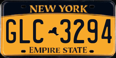 NY license plate GLC3294