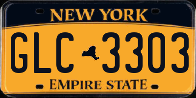 NY license plate GLC3303