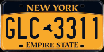 NY license plate GLC3311