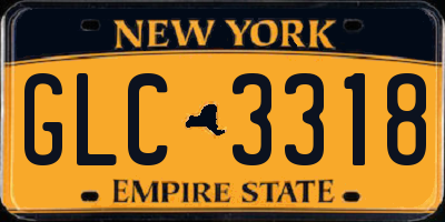 NY license plate GLC3318