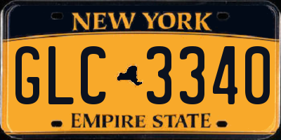 NY license plate GLC3340