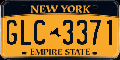 NY license plate GLC3371