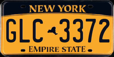NY license plate GLC3372