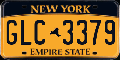 NY license plate GLC3379