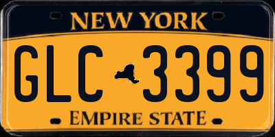 NY license plate GLC3399