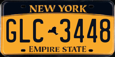 NY license plate GLC3448