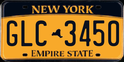 NY license plate GLC3450