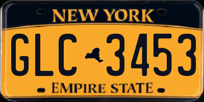 NY license plate GLC3453