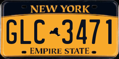 NY license plate GLC3471