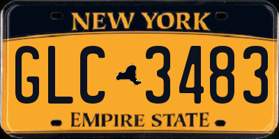 NY license plate GLC3483