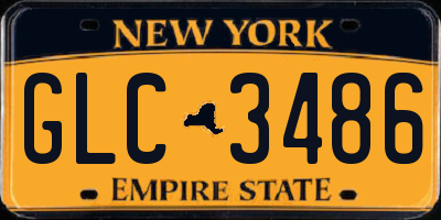 NY license plate GLC3486
