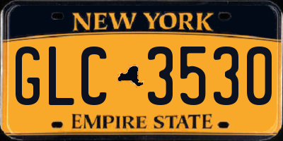 NY license plate GLC3530