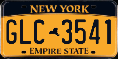 NY license plate GLC3541