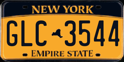 NY license plate GLC3544