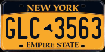 NY license plate GLC3563