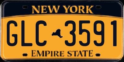 NY license plate GLC3591