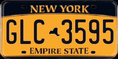 NY license plate GLC3595