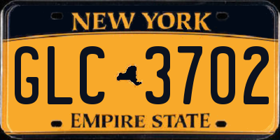 NY license plate GLC3702