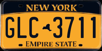 NY license plate GLC3711