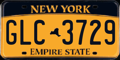 NY license plate GLC3729