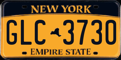 NY license plate GLC3730