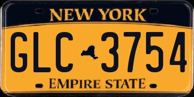 NY license plate GLC3754