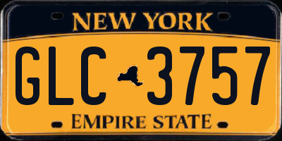 NY license plate GLC3757