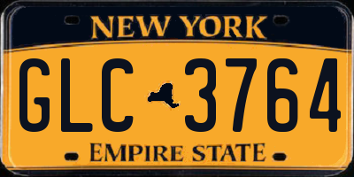 NY license plate GLC3764