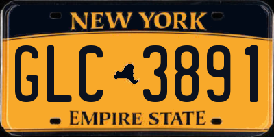 NY license plate GLC3891