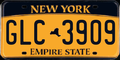 NY license plate GLC3909