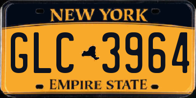 NY license plate GLC3964