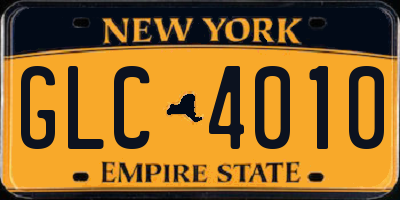 NY license plate GLC4010