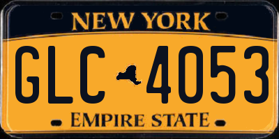 NY license plate GLC4053
