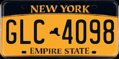 NY license plate GLC4098